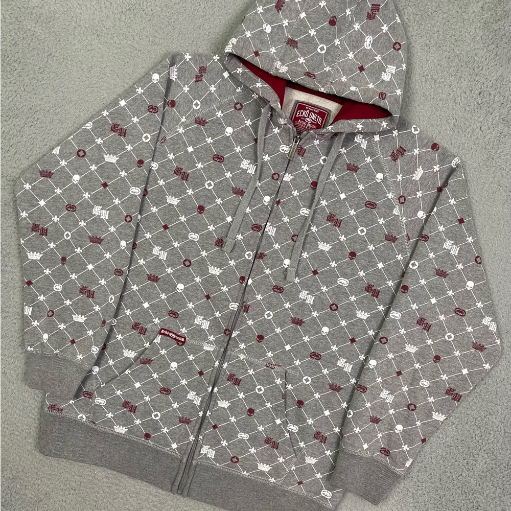 Vintage y2k ecko unltd AOP sweatshirt